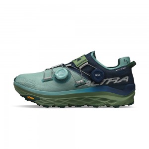 Blue / Green Altra MONT BLANC BOA Women's Trail Running Shoes | Australia AL6501U94