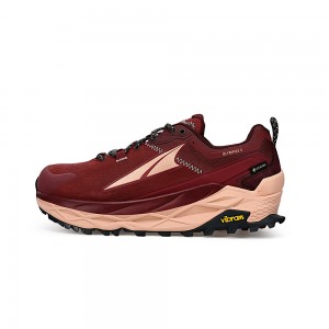 Burgundy Altra OLYMPUS 5 HIKE LOW GTX Women's Trail Running Shoes | Australia AL2194Z38