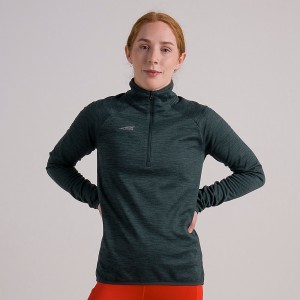 Green Altra CORE 1/2 ZIP Women's Pullover | Australia AL0391M04