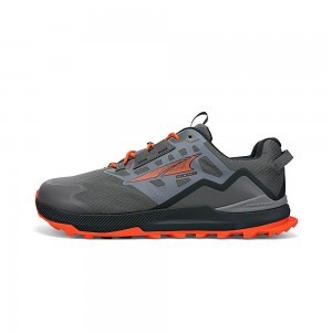 Grey / Orange Altra LONE PEAK ALL-WTHR LOW 2 Men's Hiking Shoes | Australia AL2498X57