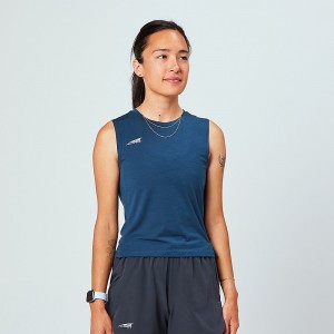 Navy Altra TRAIL Women's Tank Top | Australia AL7136K51