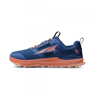 Navy / Coral Altra LONE PEAK 8 Women's Trail Running Shoes | Australia AL2386G65