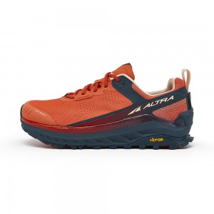 Navy / Coral Altra OLYMPUS 4 Women's Trail Running Shoes | Australia AL5941S58