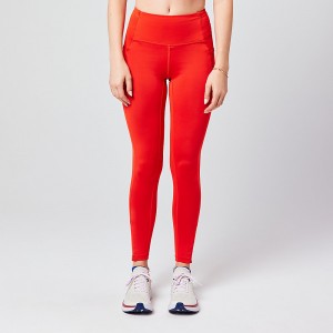 Red Altra CORE CROP Women's Tight | Australia AL8135E90