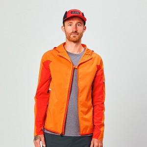 Red / Orange Altra TRAIL WIND Men's Jackets | Australia AL0817G26