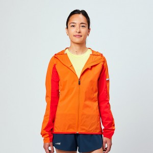 Red / Orange Altra TRAIL WIND Women's Jackets | Australia AL5346Q64