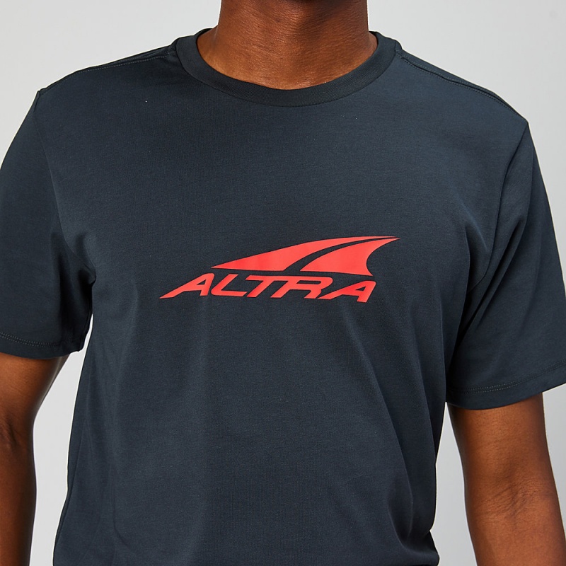 Black Altra EVERYDAY RECYCLED TEE Men's T-Shirt | Australia AL6389S54