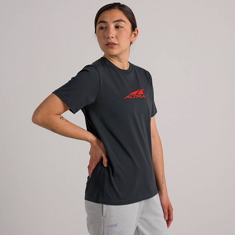 Black Altra EVERYDAY RECYCLED TEE Women's T-Shirt | Australia AL5102J25