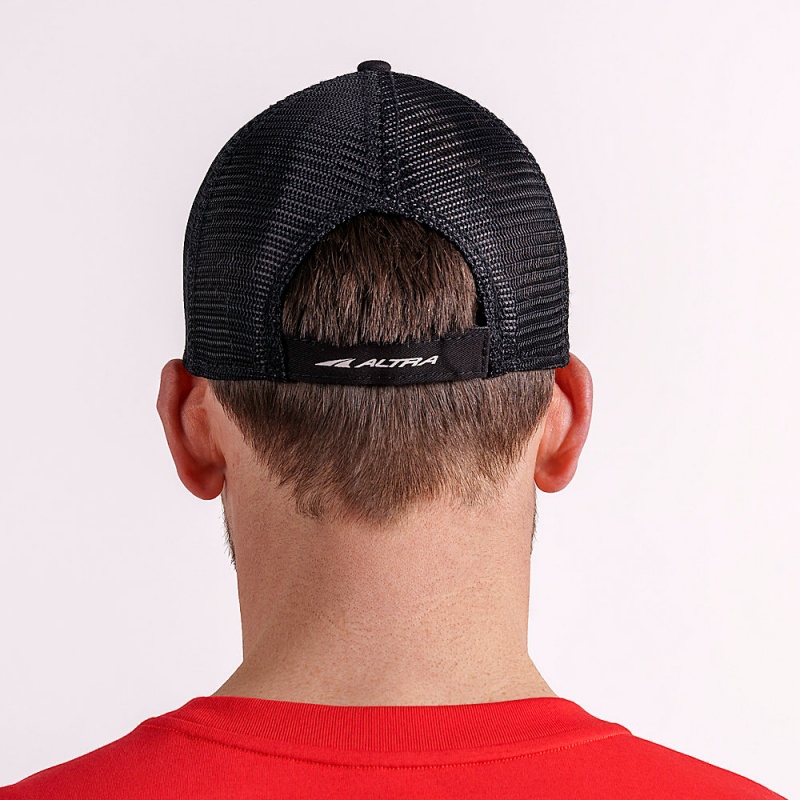 Black Altra LEGEND RUNNING TRUCKER Men's Hats | Australia AL0132W89