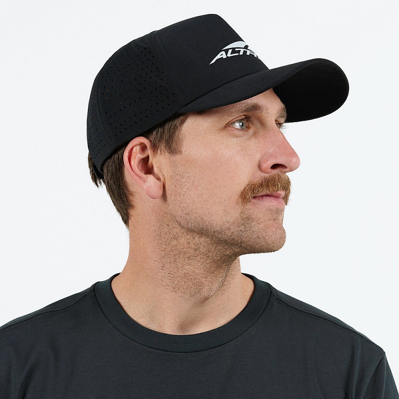 Black Altra LOGO'D TRUCKER Men's Hats | Australia AL4592M85