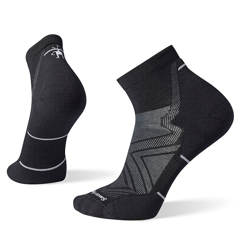 Black Altra SMARTWOOL RUN TARGETED CUSHION ANKLE Men\'s Socks | Australia AL7153H01