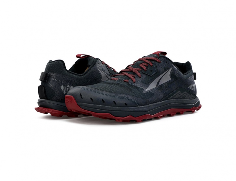 Black / Gray Altra LONE PEAK 6 WIDE Men's Trail Running Shoes | Australia AL1309P49