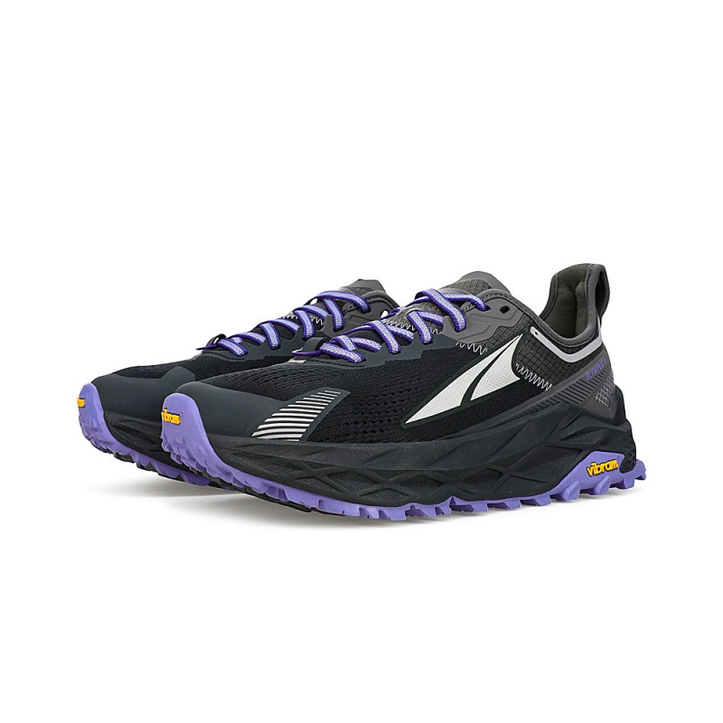 Black / Grey Altra OLYMPUS 5 Women's Trail Running Shoes | Australia AL1956Y14