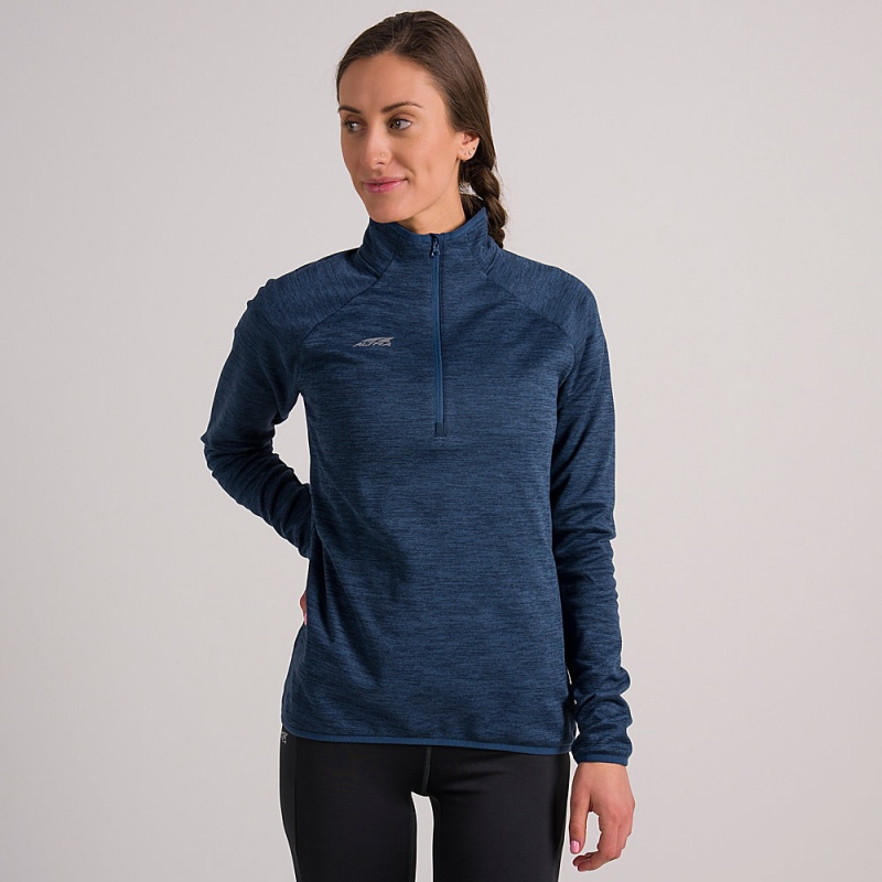 Blue Altra CORE 1/2 ZIP Women\'s Pullover | Australia AL7489Q45