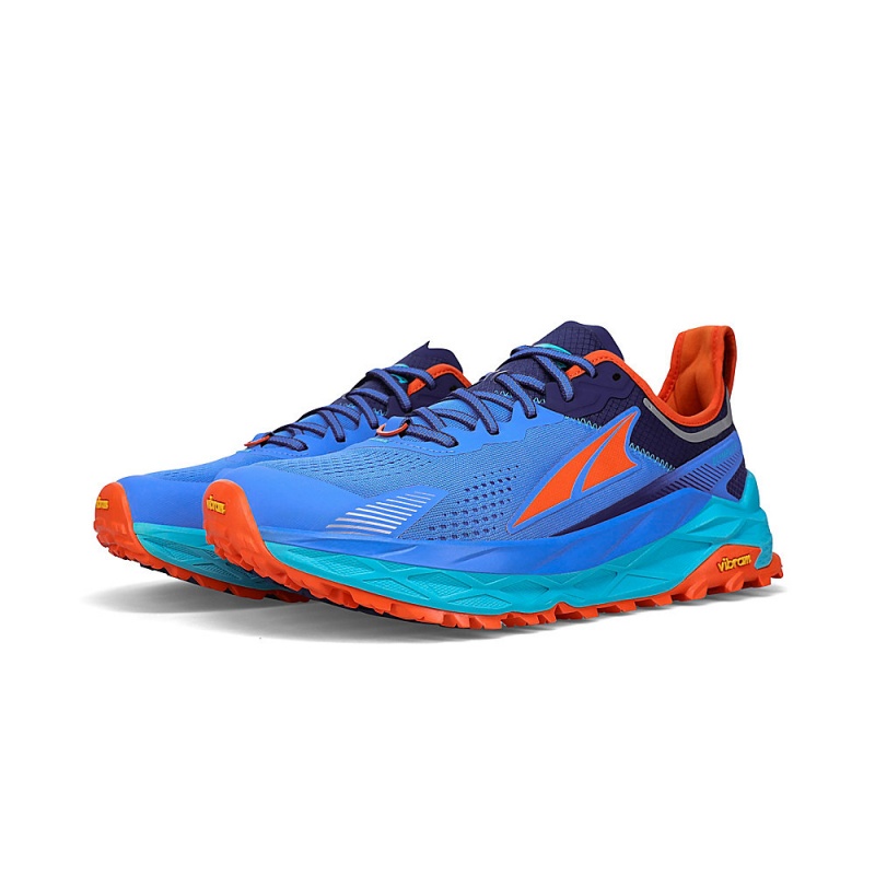 Blue Altra OLYMPUS 5 Men's Trail Running Shoes | Australia AL9371P08