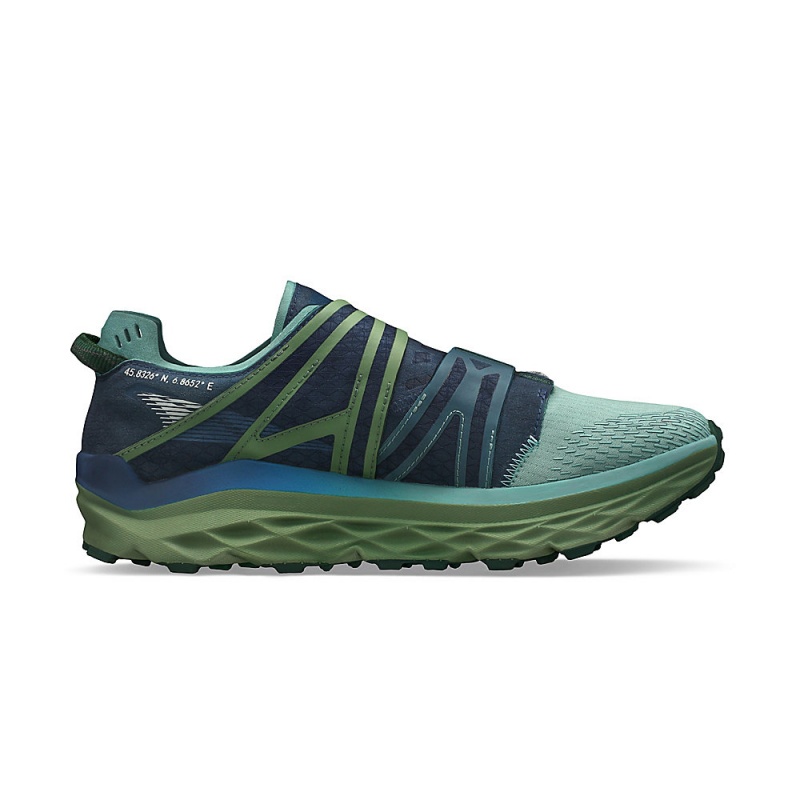 Blue / Green Altra MONT BLANC BOA Men's Trail Running Shoes | Australia AL7840P13