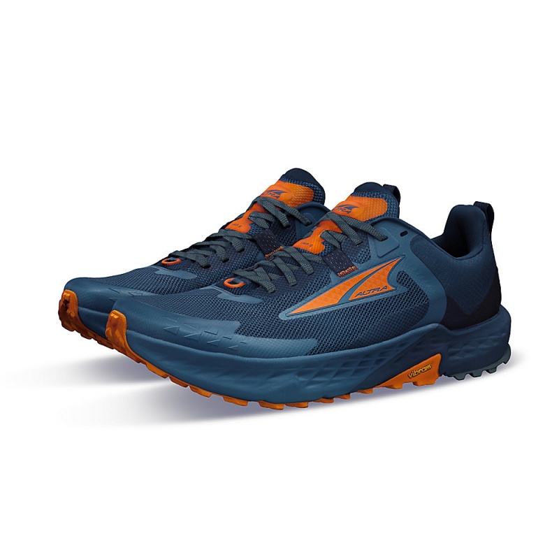 Blue / Orange Altra TIMP 5 Men's Trail Running Shoes | Australia AL5094E36