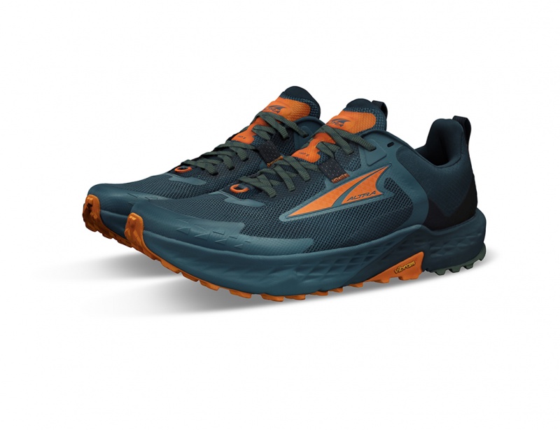 Blue / Orange Altra TIMP 5 Men's Trail Running Shoes | Australia AL1489R10