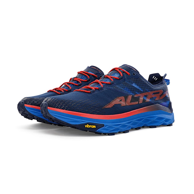 Blue / Red Altra MONT BLANC Men's Trail Running Shoes | Australia AL7831J16