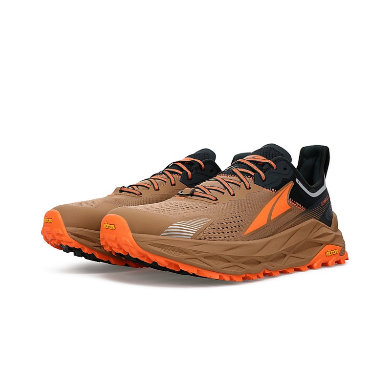 Brown Altra OLYMPUS 5 Men's Trail Running Shoes | Australia AL8463H32