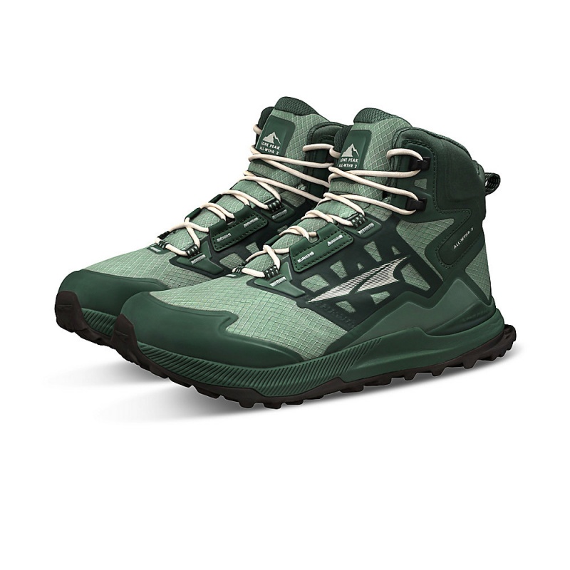 Green Altra LONE PEAK ALL-WTHR MID 2 Women's Hiking Boots | Australia AL2563C26