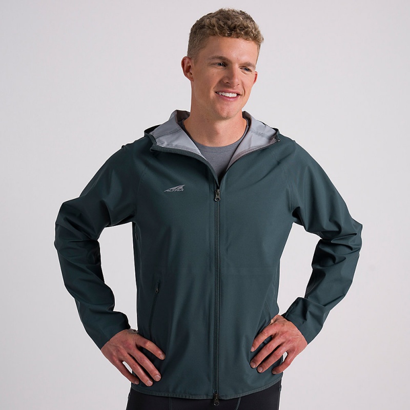 Green Altra WATERPROOF RUN Men's Jackets | Australia AL4706A01