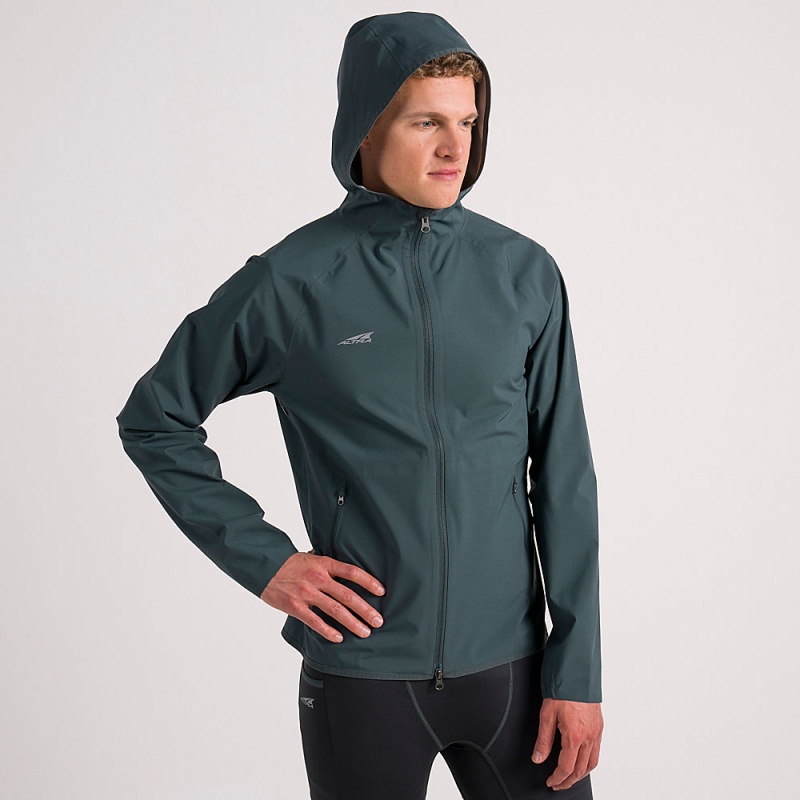 Green Altra WATERPROOF RUN Men's Jackets | Australia AL4706A01