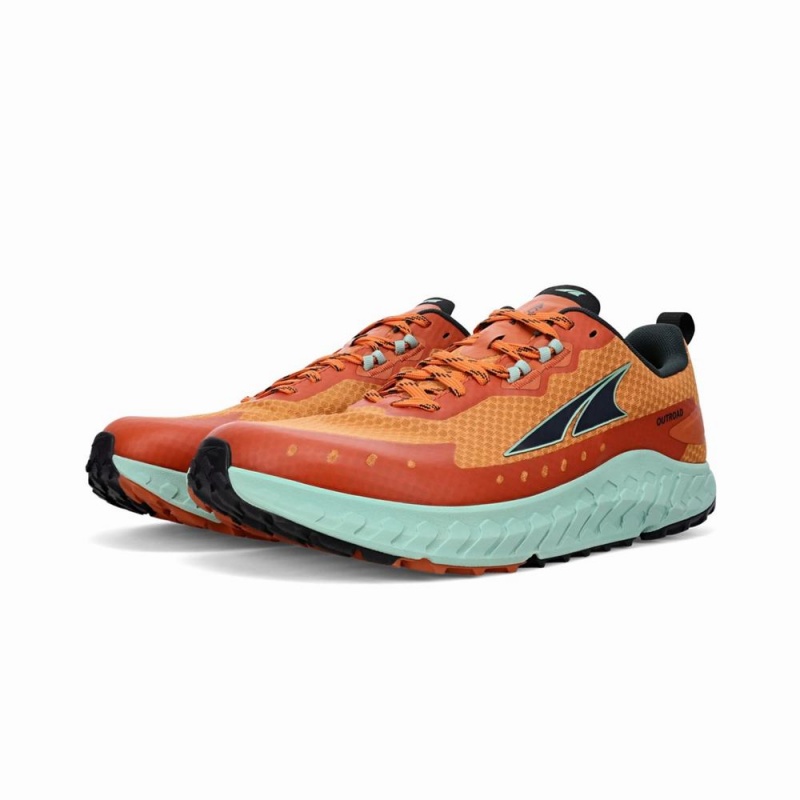 Green / Orange Altra OUTROAD Men's Trail Running Shoes | Australia AL4215E43