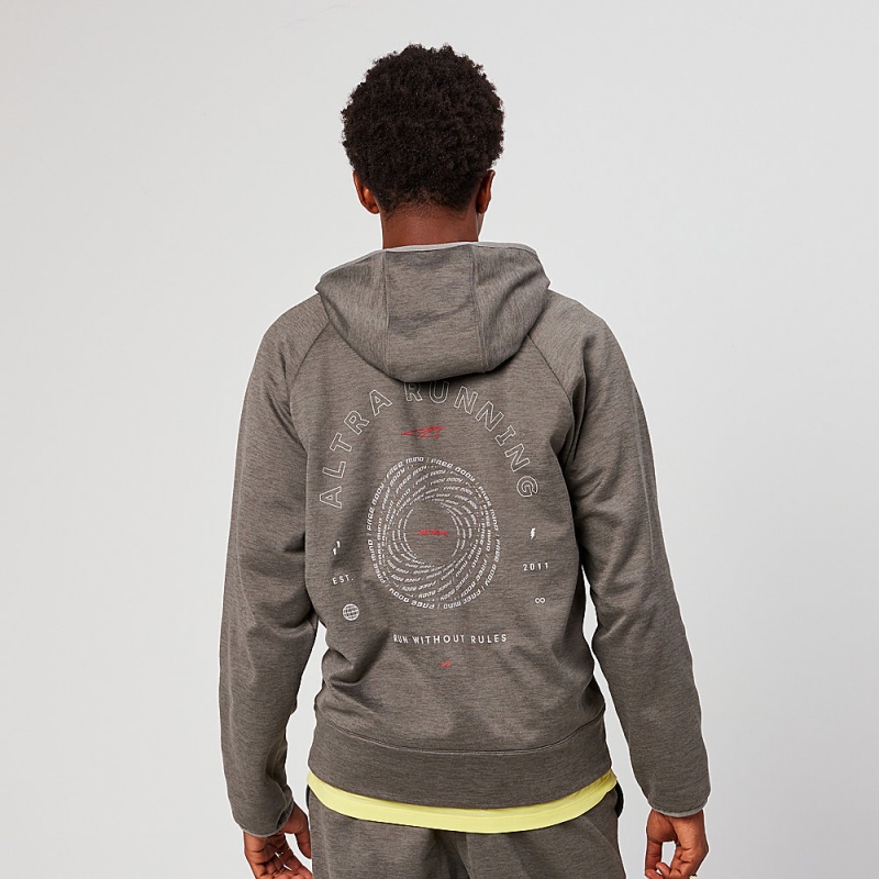 Grey Altra RUN WITHOUT RULES Men's Hoodie | Australia AL0417M36