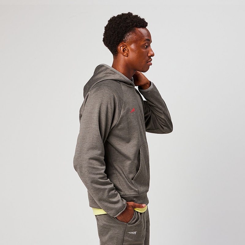 Grey Altra RUN WITHOUT RULES Men's Hoodie | Australia AL0417M36