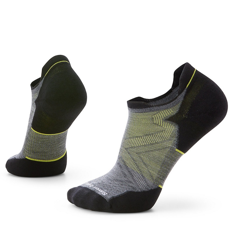 Grey Altra SMARTWOOL RUN TARGETED CUSHION LOW ANKLE Men\'s Socks | Australia AL0728K51