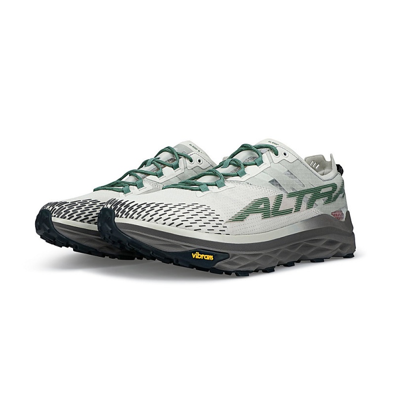 Grey / Green Altra MONT BLANC Men's Trail Running Shoes | Australia AL4758G57