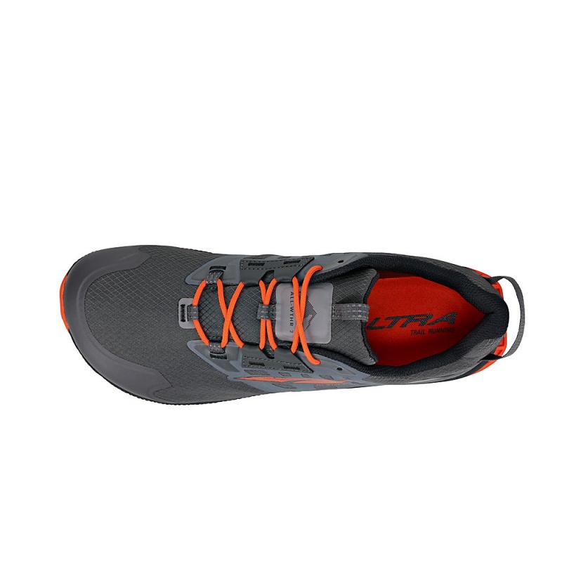 Grey / Orange Altra LONE PEAK ALL-WTHR LOW 2 Men's Trail Running Shoes | Australia AL3475Z12