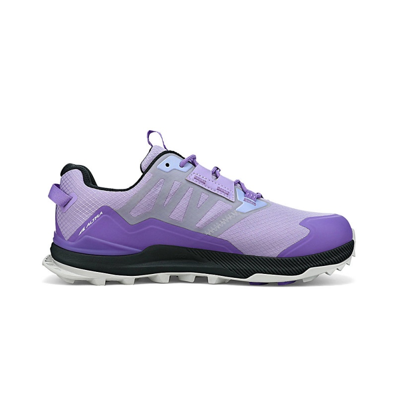 Grey / Purple Altra LONE PEAK ALL-WTHR LOW 2 Women's Trail Running Shoes | Australia AL7895W97