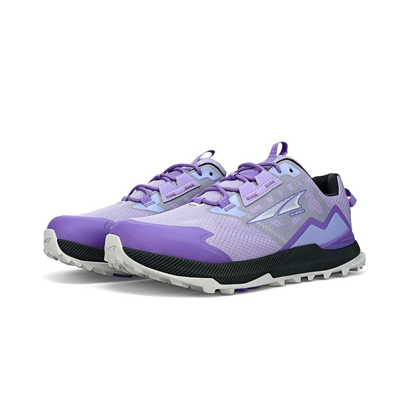 Grey / Purple Altra LONE PEAK ALL-WTHR LOW 2 Women's Trail Running Shoes | Australia AL7895W97