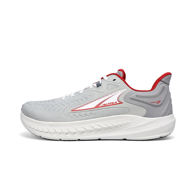 Grey / Red Altra TORIN 7 Men\'s Road Running Shoes | Australia AL8421F26