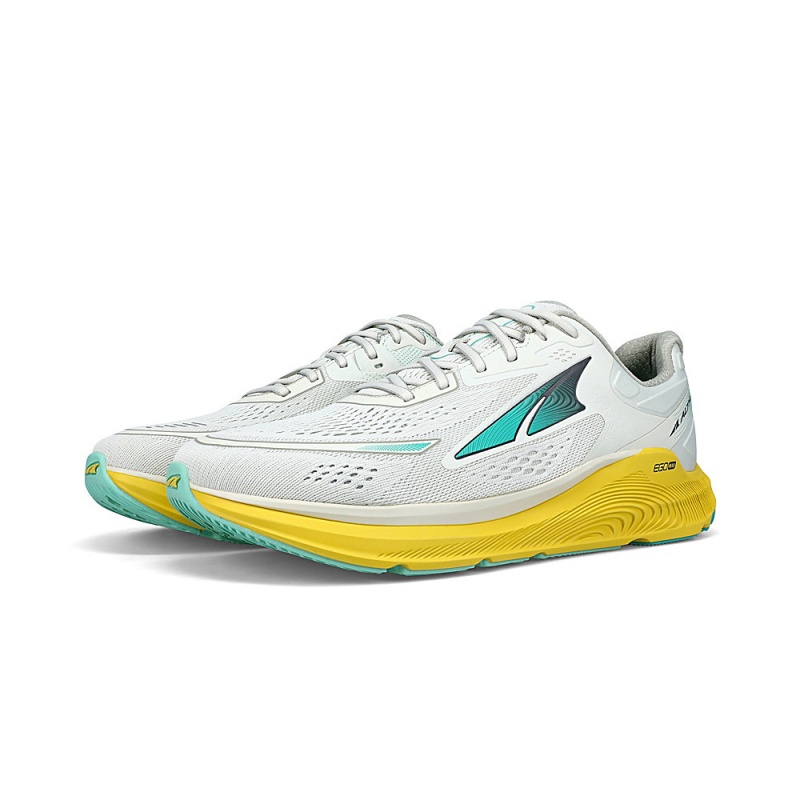 Grey / Yellow Altra PARADIGM 6 Men's Road Running Shoes | Australia AL4618T87