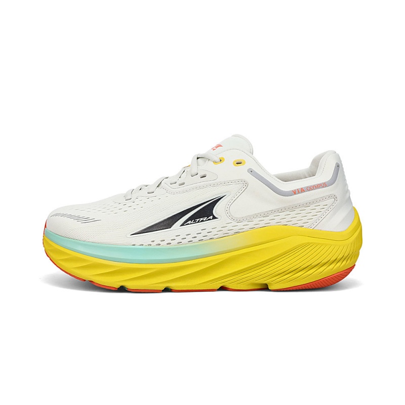 Grey / Yellow Altra VIA OLYMPUS Men\'s Road Running Shoes | Australia AL3651Z83