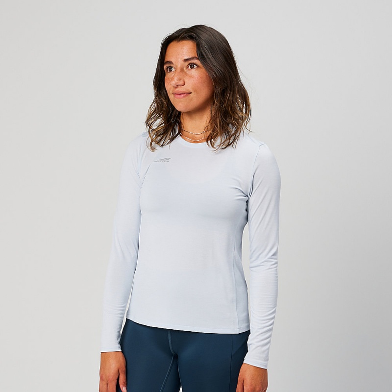 Light Blue Altra CORE LONG SLEEVE Women\'s T-Shirt | Australia AL3480Q08