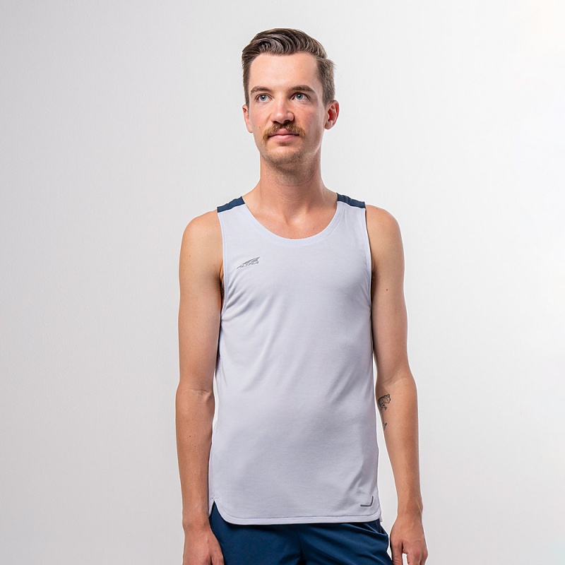 Light Blue Altra VANISH Men\'s Tank Top | Australia AL5970D07