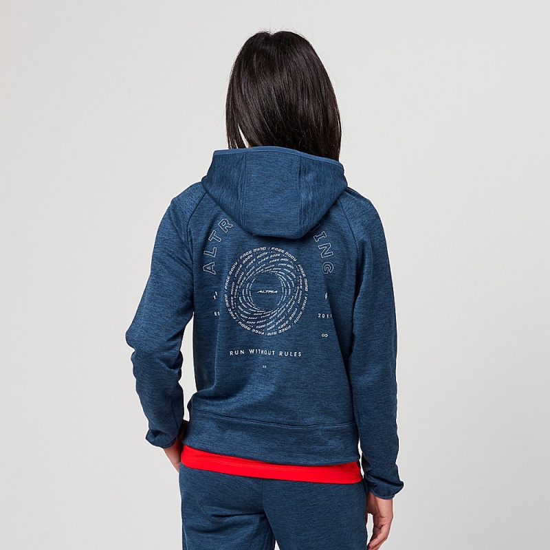 Navy Altra RUN WITHOUT RULES Women's Hoodie | Australia AL2431R95