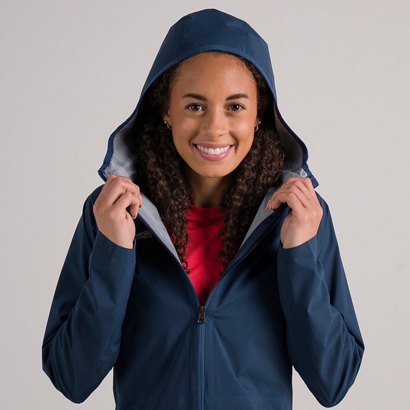 Navy Altra WATERPROOF RUN Women's Jackets | Australia AL2403C26