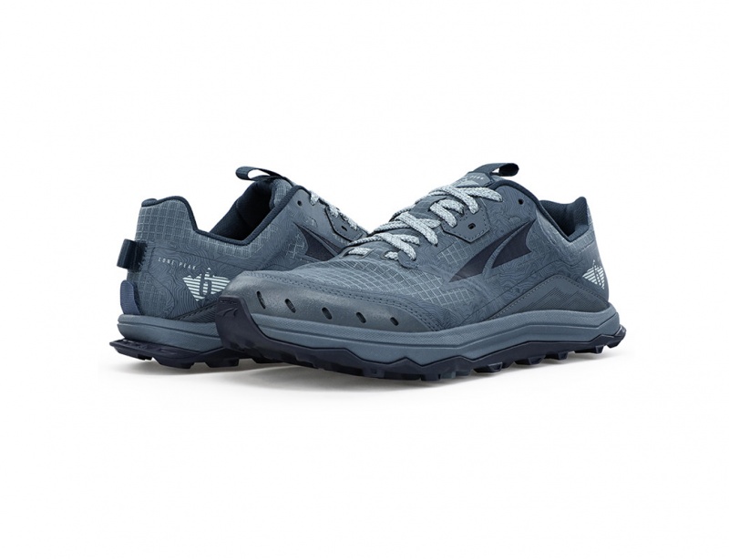 Navy / Light Blue Altra LONE PEAK 6 WIDE Women's Trail Running Shoes | Australia AL6395B49