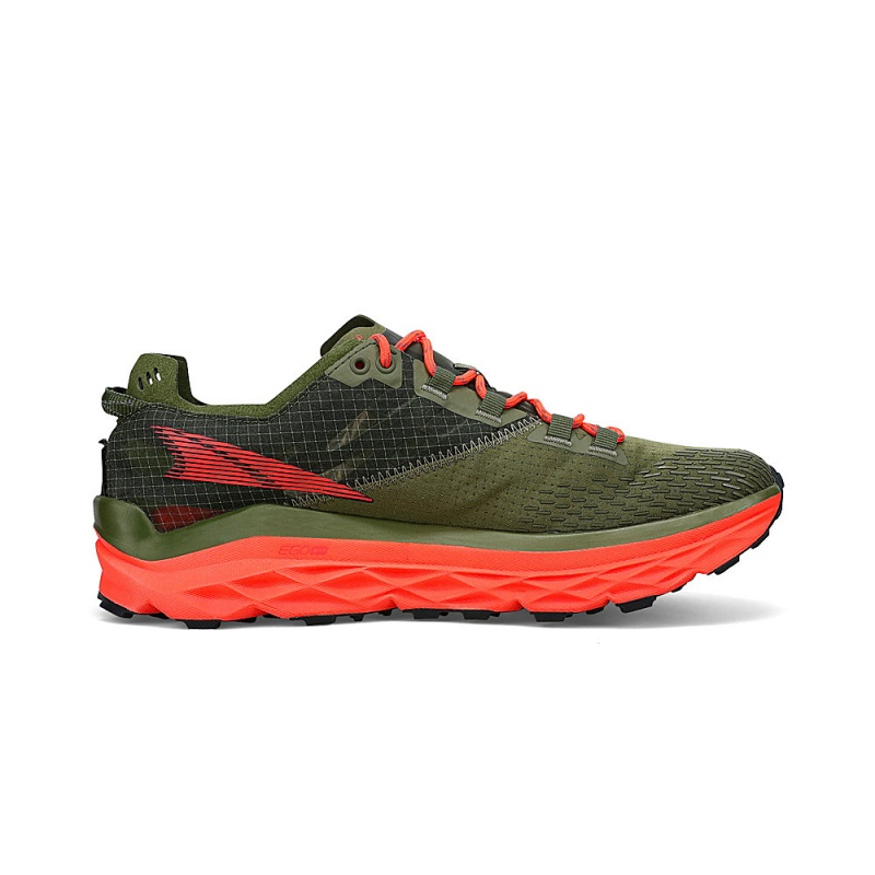 Olive Altra MONT BLANC Men's Trail Running Shoes | Australia AL1742D24