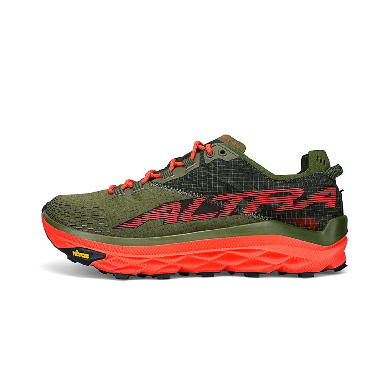 Olive Altra MONT BLANC Men\'s Trail Running Shoes | Australia AL1742D24