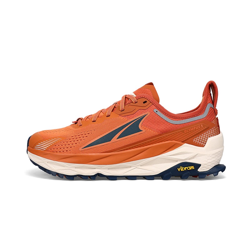 Orange Altra OLYMPUS 5 Men\'s Trail Running Shoes | Australia AL7841G85