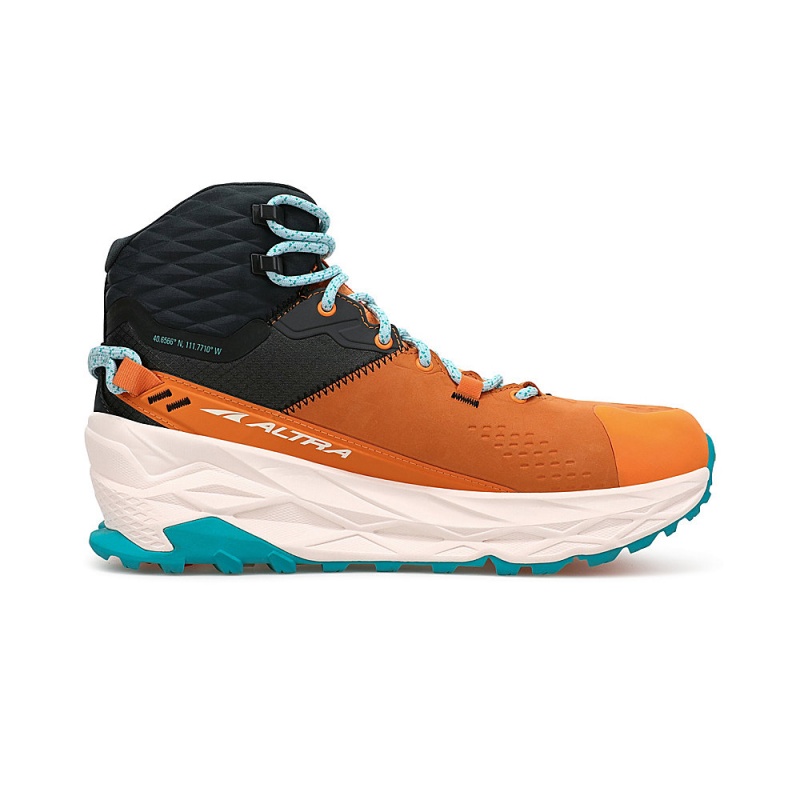 Orange / Grey Altra OLYMPUS 5 HIKE MID GTX Women's Trail Running Shoes | Australia AL7236J19