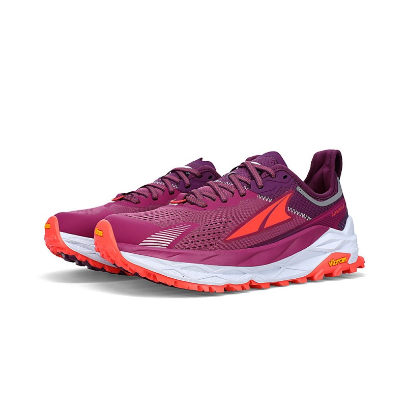 Purple / Orange Altra OLYMPUS 5 Women's Trail Running Shoes | Australia AL0869Q49