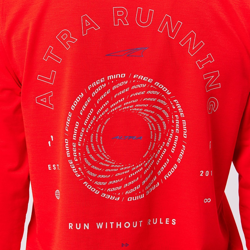 Red Altra EVERYDAY PERFORMANCE LONG SLEEVE Women's T-Shirt | Australia AL1372B30