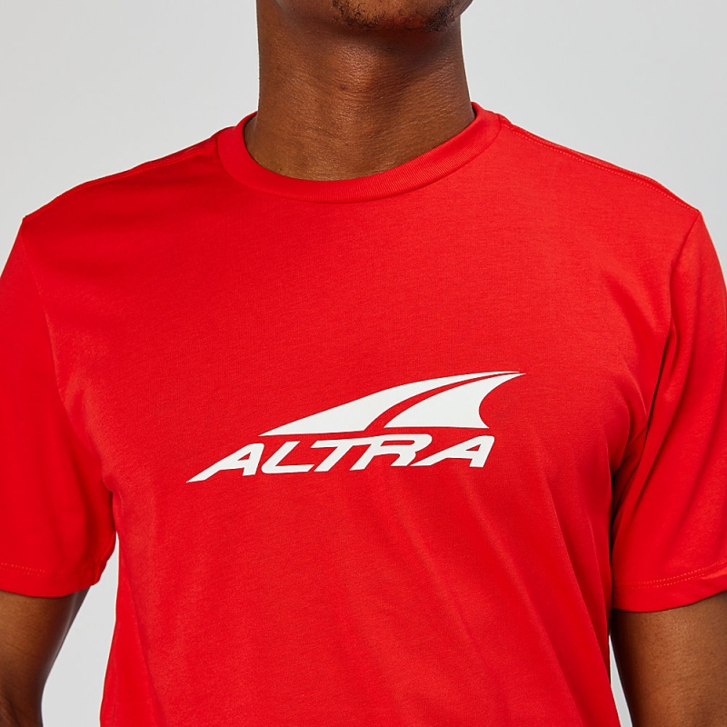 Red Altra EVERYDAY RECYCLED TEE Men's T-Shirt | Australia AL8109A50